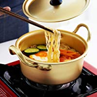 Joojun Olla de Fideos Coreanos Ramen- Bandeja de Aluminio - Acero Inoxidable (14 cm - 22 cm)